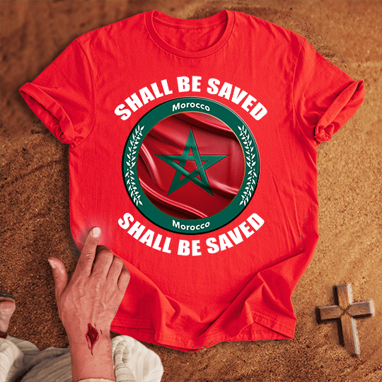 Morocco Shall Be Saved T Shirt - Black S | Biblical & Scripture Inspired Apparel | Jesus Monk