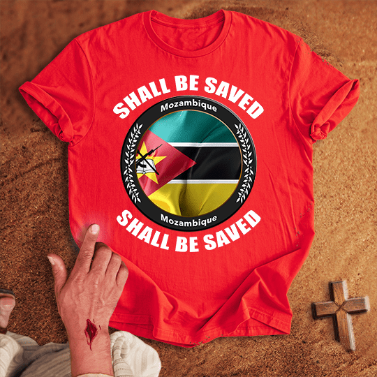 Mozambique Shall Be Saved T Shirt - Military Green S | Biblical & Scripture Inspired Apparel | Jesus Monk