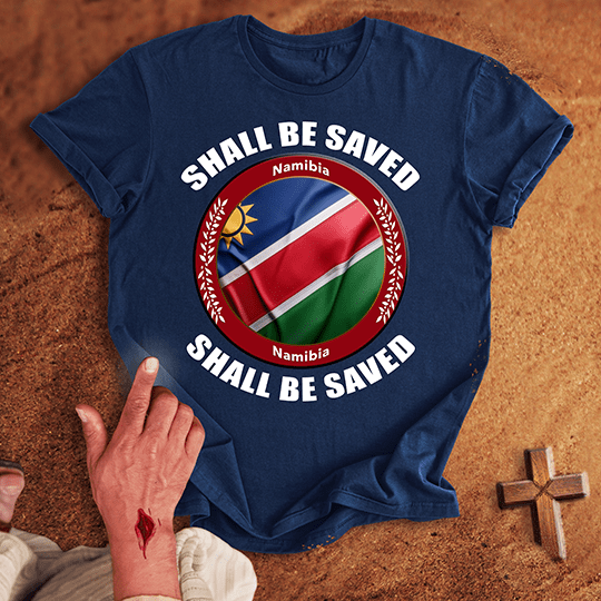 Namibia Shall Be Saved T Shirt - Military Green S | Biblical & Scripture Inspired Apparel | Jesus Monk