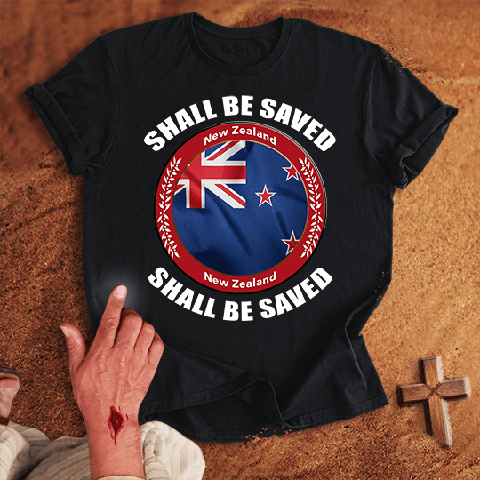 New Zealand Shall Be Saved T Shirt - White 3XL | Biblical & Scripture Inspired Apparel | Jesus Monk