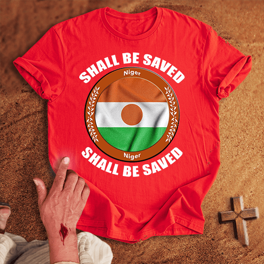 Niger Shall Be Saved T Shirt - Sand S | Biblical & Scripture Inspired Apparel | Jesus Monk