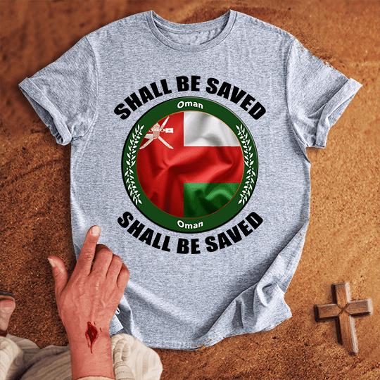 Oman Shall Be Saved T Shirt - Red M | Biblical & Scripture Inspired Apparel | Jesus Monk
