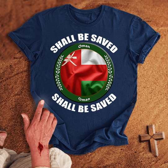 Oman Shall Be Saved T Shirt - Sport Grey S | Biblical & Scripture Inspired Apparel | Jesus Monk