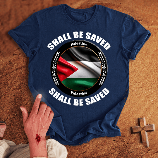 Palestine Shall Be Saved T Shirt - Black 3XL | Biblical & Scripture Inspired Apparel | Jesus Monk