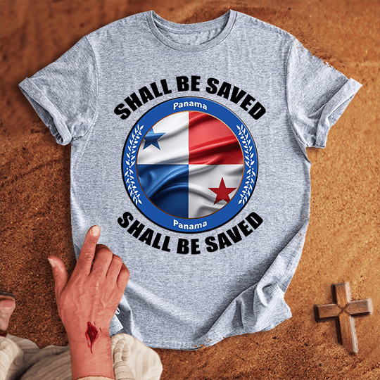 Panama Shall Be Saved T Shirt - White 2XL | Biblical & Scripture Inspired Apparel | Jesus Monk