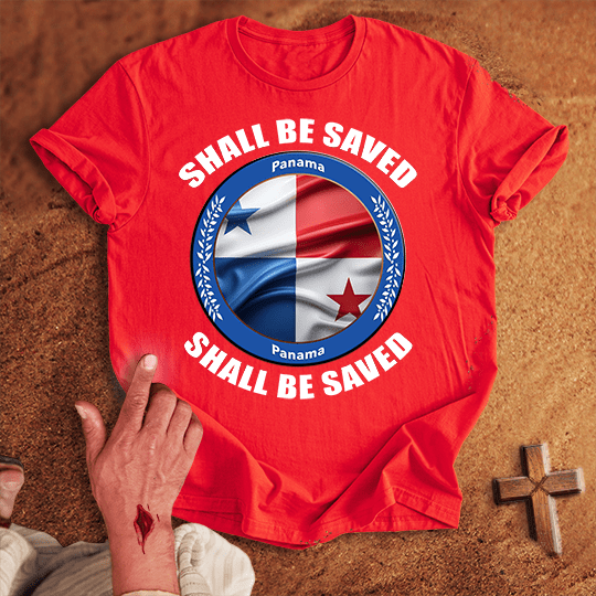 Panama Shall Be Saved T Shirt - Navy S | Biblical & Scripture Inspired Apparel | Jesus Monk