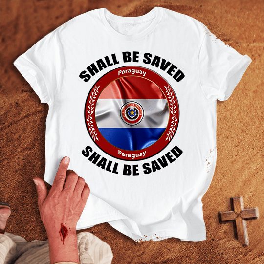 Paraguay Shall Be Saved T Shirt - Red M | Biblical & Scripture Inspired Apparel | Jesus Monk