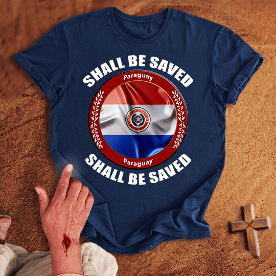 Paraguay Shall Be Saved T Shirt - White S | Biblical & Scripture Inspired Apparel | Jesus Monk