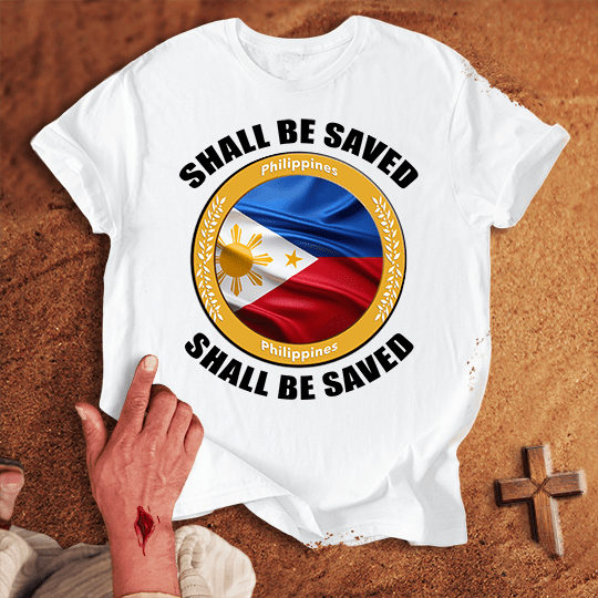 Philippines Shall Be Saved T Shirt - Sport Grey 2XL | Biblical & Scripture Inspired Apparel | Jesus Monk