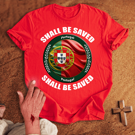 Portugal Shall Be Saved T Shirt - Black S | Biblical & Scripture Inspired Apparel | Jesus Monk