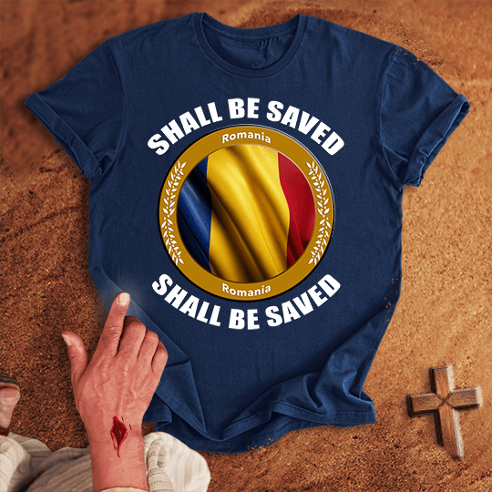 Romania Shall Be Saved T Shirt - Sport Grey S | Biblical & Scripture Inspired Apparel | Jesus Monk
