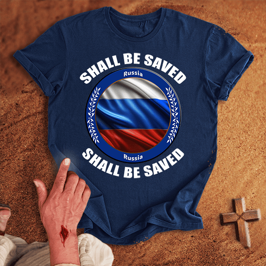 Russia Shall Be Saved T Shirt - Black 3XL | Biblical & Scripture Inspired Apparel | Jesus Monk