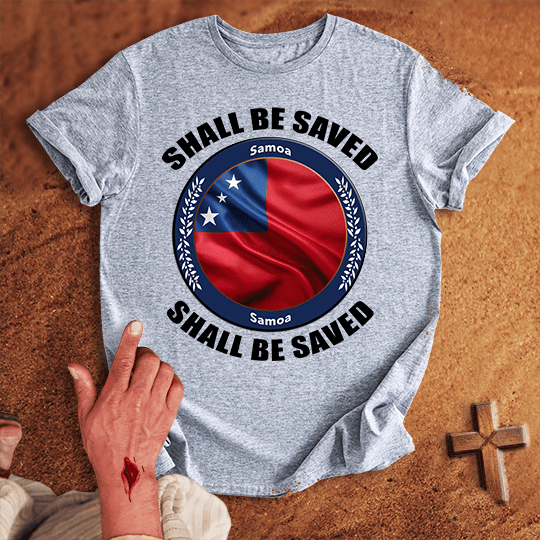 Samoa Shall Be Saved T Shirt - Red 2XL | Biblical & Scripture Inspired Apparel | Jesus Monk