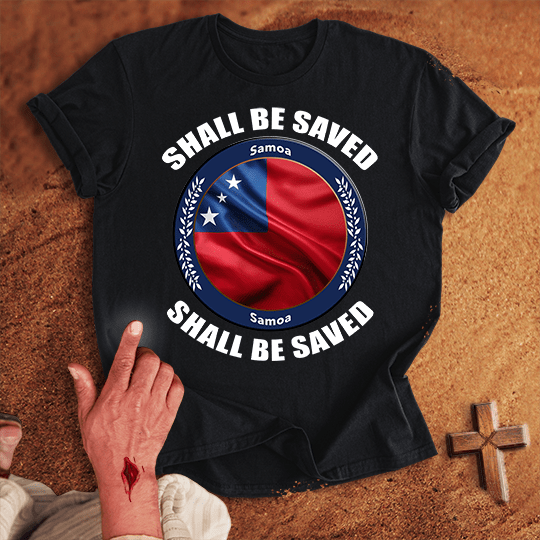 Samoa Shall Be Saved T Shirt - Red 3XL | Biblical & Scripture Inspired Apparel | Jesus Monk