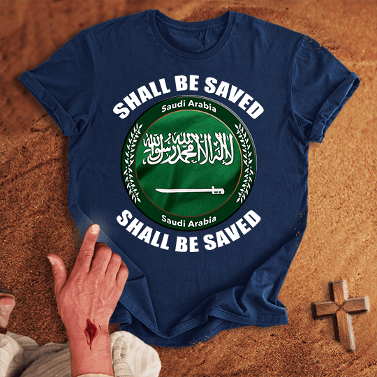 Saudi Arabia Shall Be Saved T Shirt - Sand 3XL | Biblical & Scripture Inspired Apparel | Jesus Monk