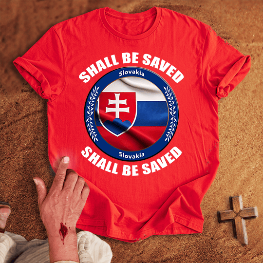 Slovakia Shall Be Saved T Shirt - Sand S | Biblical & Scripture Inspired Apparel | Jesus Monk