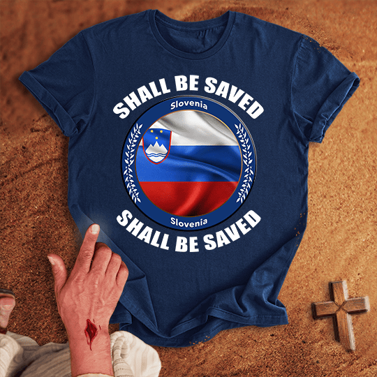 Slovenia Shall Be Saved T Shirt - Sport Grey 3XL | Biblical & Scripture Inspired Apparel | Jesus Monk