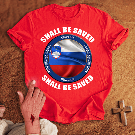 Slovenia Shall Be Saved T Shirt - Black S | Biblical & Scripture Inspired Apparel | Jesus Monk