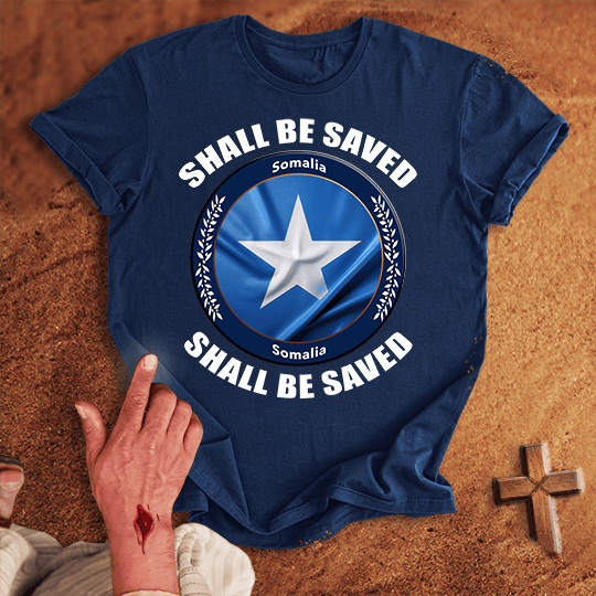Somalia Shall Be Saved T Shirt - Sport Grey M | Biblical & Scripture Inspired Apparel | Jesus Monk