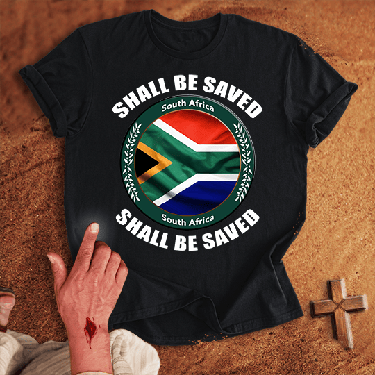 South Africa Shall Be Saved T Shirt - Sport Grey M | Biblical & Scripture Inspired Apparel | Jesus Monk
