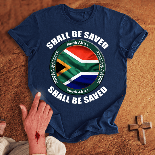 South Africa Shall Be Saved T Shirt - Sport Grey 3XL | Biblical & Scripture Inspired Apparel | Jesus Monk