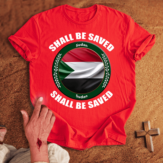Sudan Shall Be Saved T Shirt - Black S | Biblical & Scripture Inspired Apparel | Jesus Monk