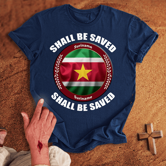 Suriname Shall Be Saved T Shirt - Sport Grey S | Biblical & Scripture Inspired Apparel | Jesus Monk