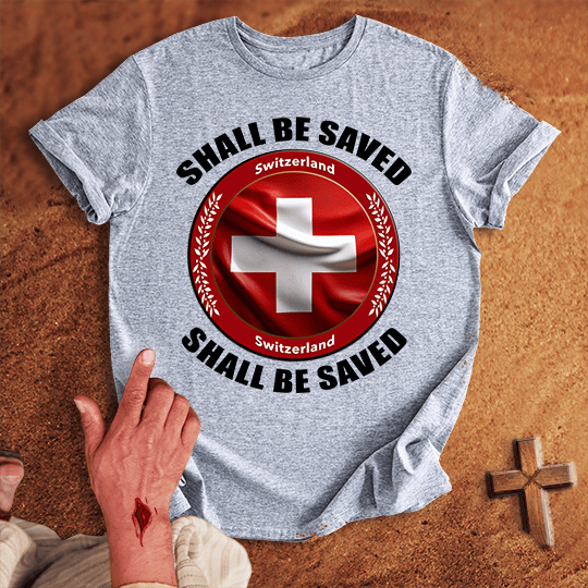 Switzerland Shall Be Saved T Shirt - Red 2XL | Biblical & Scripture Inspired Apparel | Jesus Monk