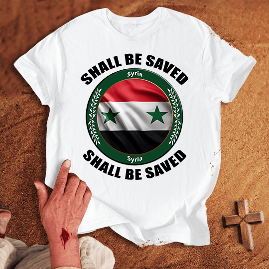 Syria Shall Be Saved T Shirt - Black 2XL | Biblical & Scripture Inspired Apparel | Jesus Monk