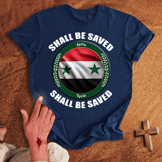 Syria Shall Be Saved T Shirt - Black 3XL | Biblical & Scripture Inspired Apparel | Jesus Monk