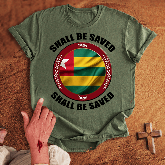 Togo Shall Be Saved T Shirt - Black M | Biblical & Scripture Inspired Apparel | Jesus Monk