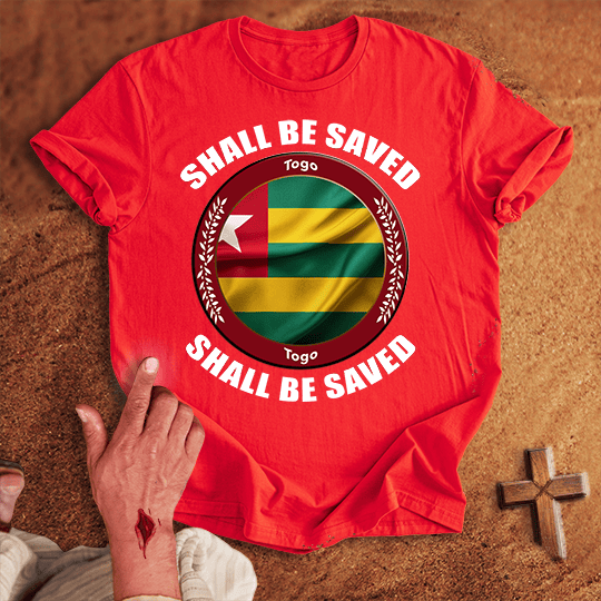Togo Shall Be Saved T Shirt - Military Green S | Biblical & Scripture Inspired Apparel | Jesus Monk