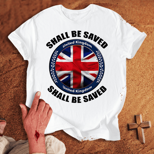 United Kingdom Shall Be Saved T Shirt - Military Green 2XL | Biblical & Scripture Inspired Apparel | Jesus Monk