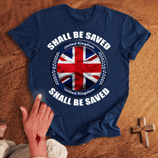United Kingdom Shall Be Saved T Shirt - Military Green M | Biblical & Scripture Inspired Apparel | Jesus Monk