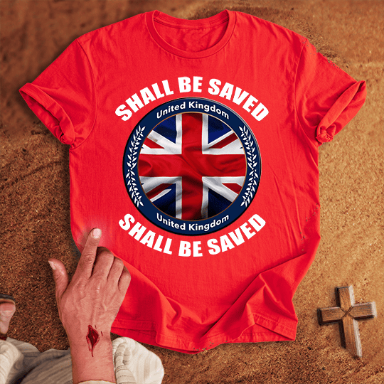 United Kingdom Shall Be Saved T Shirt - Navy S | Biblical & Scripture Inspired Apparel | Jesus Monk