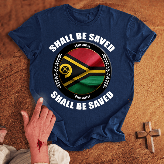 Vanuatu Shall Be Saved T Shirt - White 3XL | Biblical & Scripture Inspired Apparel | Jesus Monk