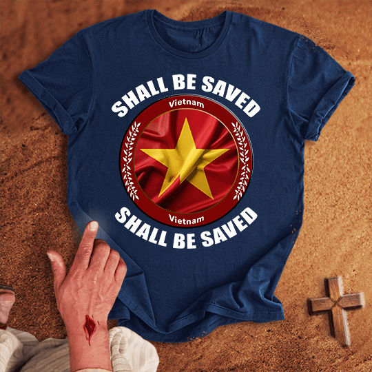 Vietnam Shall Be Saved T Shirt - Red S | Biblical & Scripture Inspired Apparel | Jesus Monk
