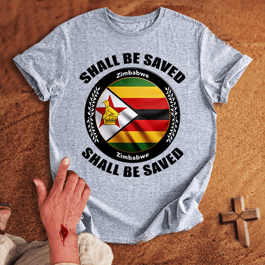 Zimbabwe Shall Be Saved T Shirt - Military Green XL | Biblical & Scripture Inspired Apparel | Jesus Monk