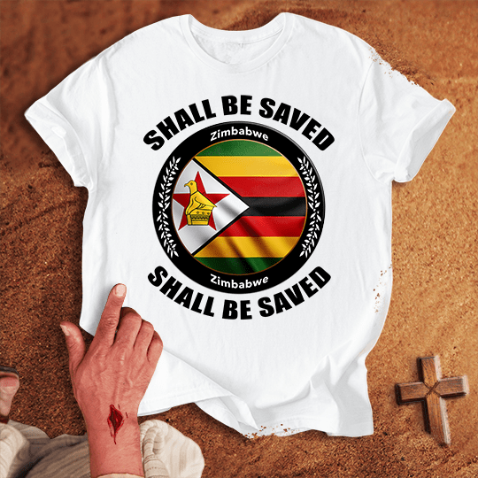 Zimbabwe Shall Be Saved T Shirt - Military Green 2XL | Biblical & Scripture Inspired Apparel | Jesus Monk