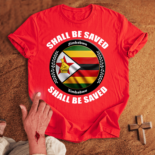 Zimbabwe Shall Be Saved T Shirt - Navy S | Biblical & Scripture Inspired Apparel | Jesus Monk