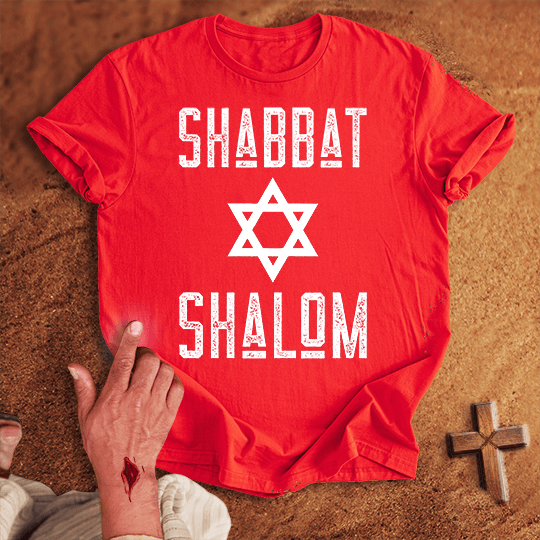 Shabbat Shalom T Shirt - White S | Biblical & Scripture Inspired Apparel | Jesus Monk