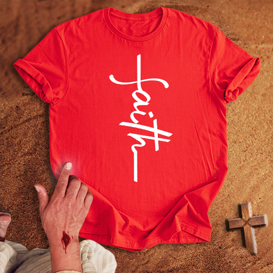 Faith Word Cross T-shirt