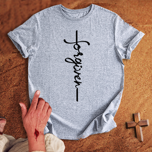 Forgiven Word Cross T-shirt