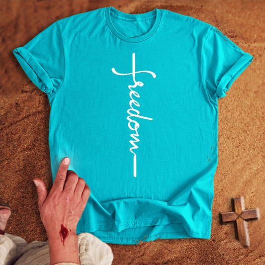 Freedom Word Cross T-shirt