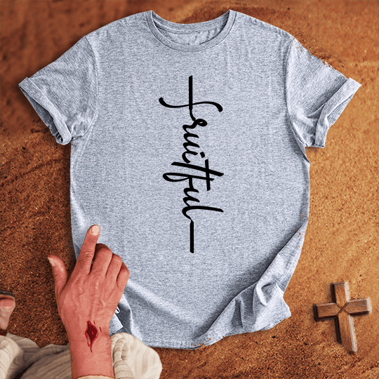 Fruitful Word Cross T Shirt - Black 2XL | Biblical & Scripture Inspired Apparel | Jesus Monk