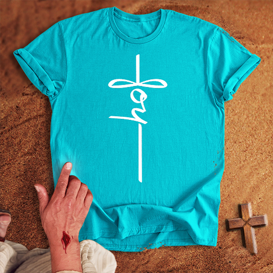 Joy Word Cross T-shirt