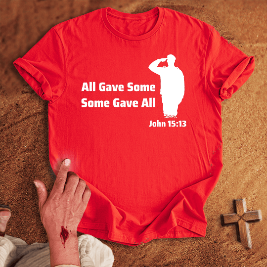 All Gave Some Some Gave All T Shirt - Navy S | Biblical & Scripture Inspired Apparel | Jesus Monk