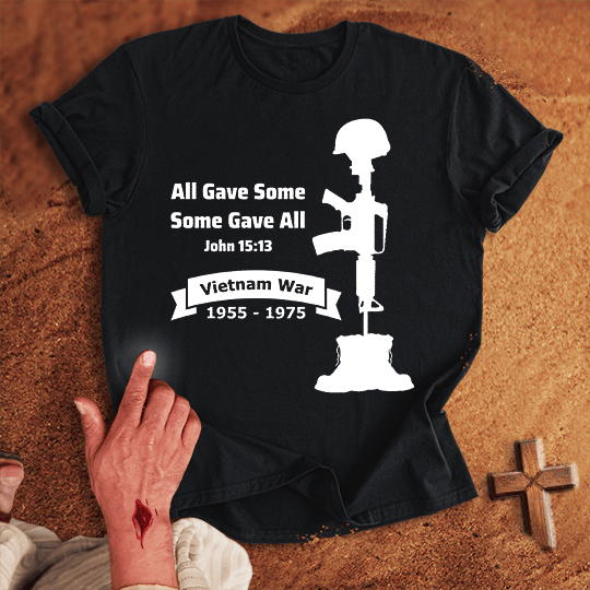 All Gave Some Some Gave All Vietnam War T Shirt - Military Green M | Biblical & Scripture Inspired Apparel | Jesus Monk
