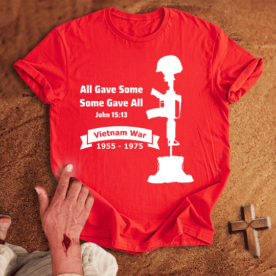 All Gave Some Some Gave All Vietnam War T Shirt - Black S | Biblical & Scripture Inspired Apparel | Jesus Monk