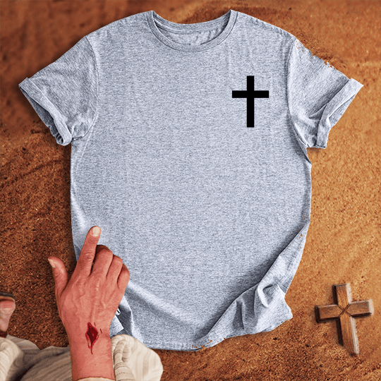 Small Cross T Shirt - Tropical Blue XL | Biblical & Scripture Inspired Apparel | Jesus Monk